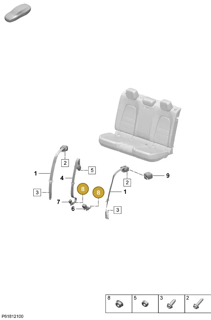 PAF989234 Porsche Hexagon Collar Nut