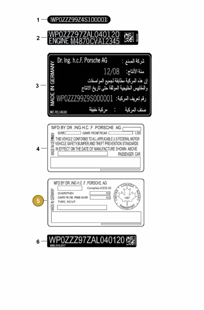 V04015002L Porsche Sticker