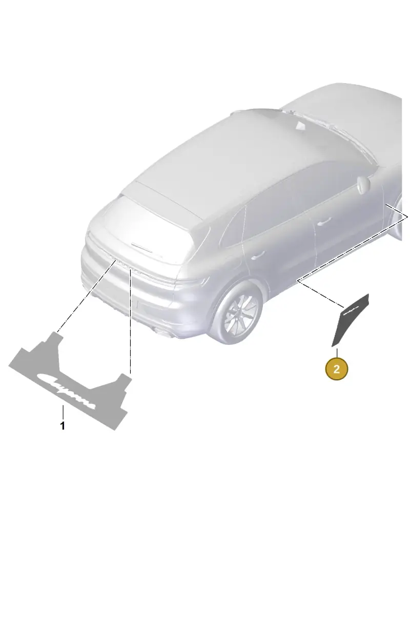 V04016003CM Porsche Assembly Aid for Lettering