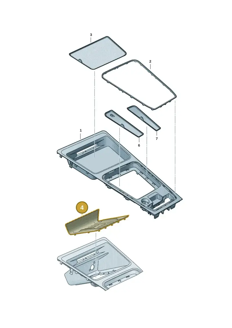 5FC863330B4PK SEAT Insert for Stowage Compartment (Soul 4PK)