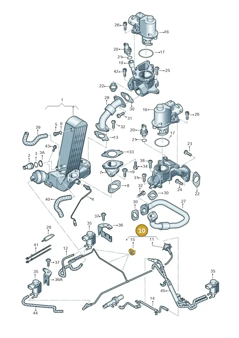 057131051G Volkswagen Vacuum Hose