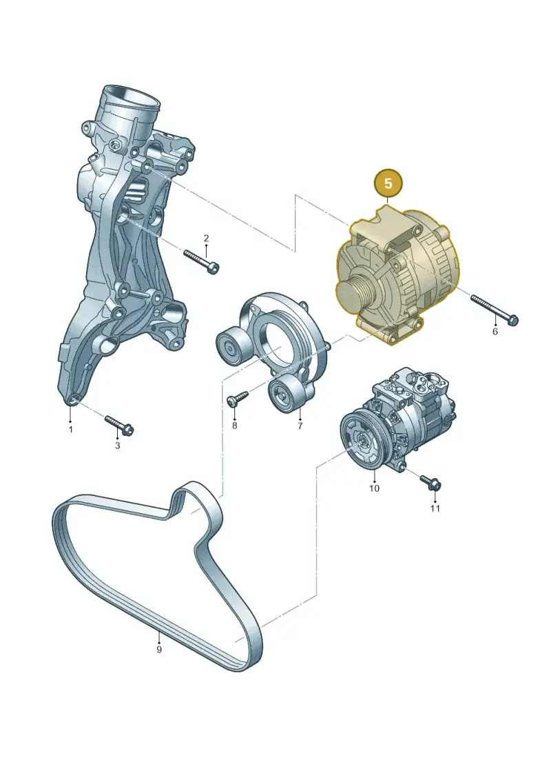 06R903133A Volkswagen Belt Tensioner Damper
