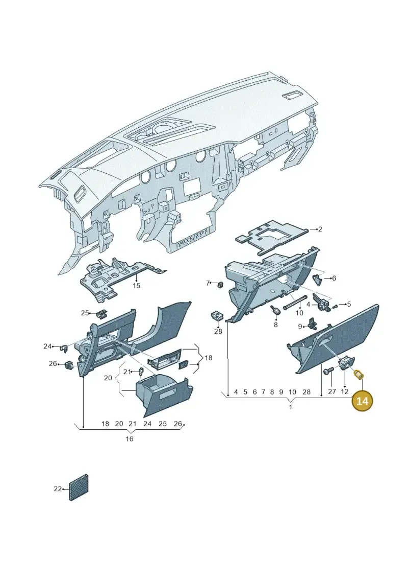 107857113E Volkswagen Lock Cylinder