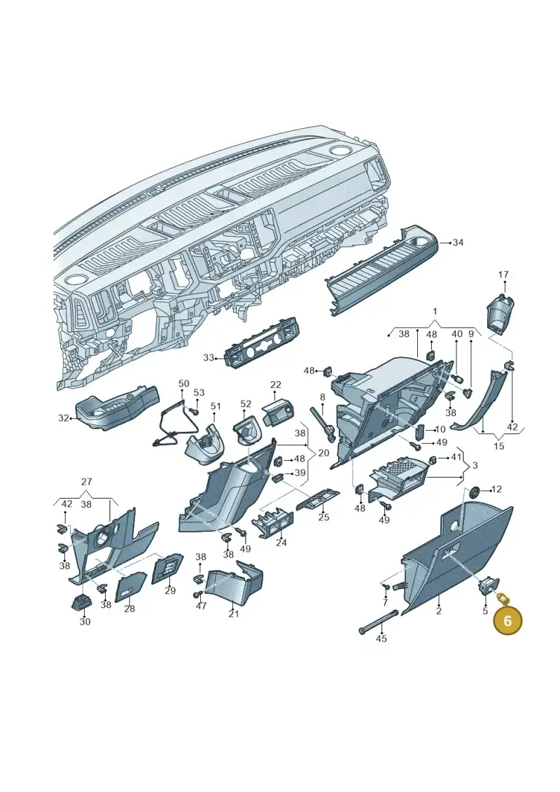 107857113JG Volkswagen Lock Cylinder without Key