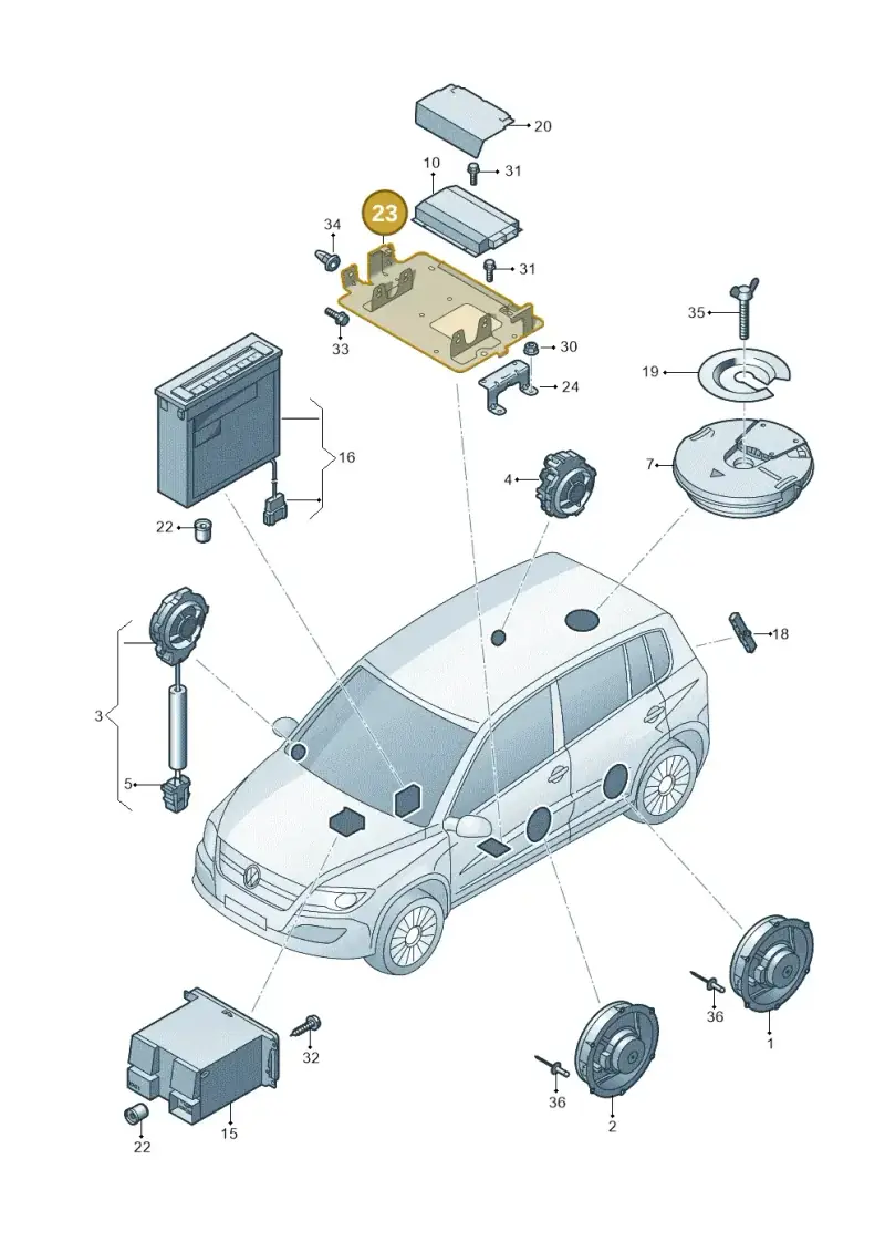 1K0035883E Volkswagen Holder for Amplifier