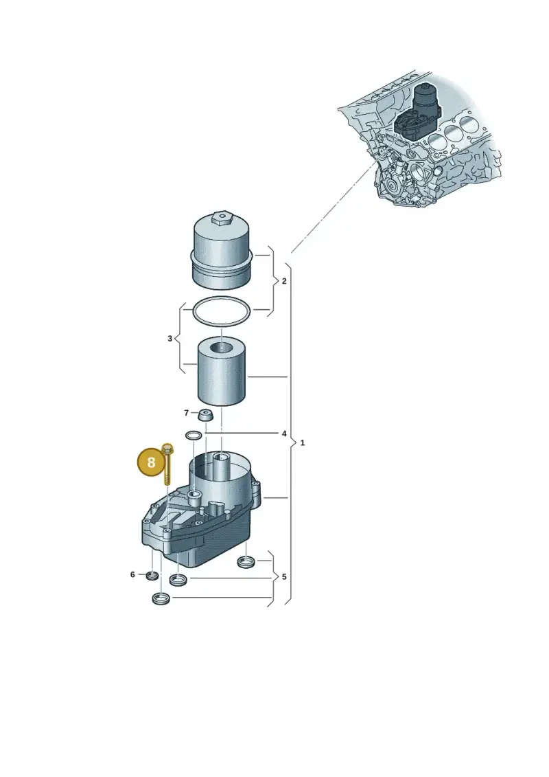 2HJ117053 Volkswagen Hex Collared Bolt