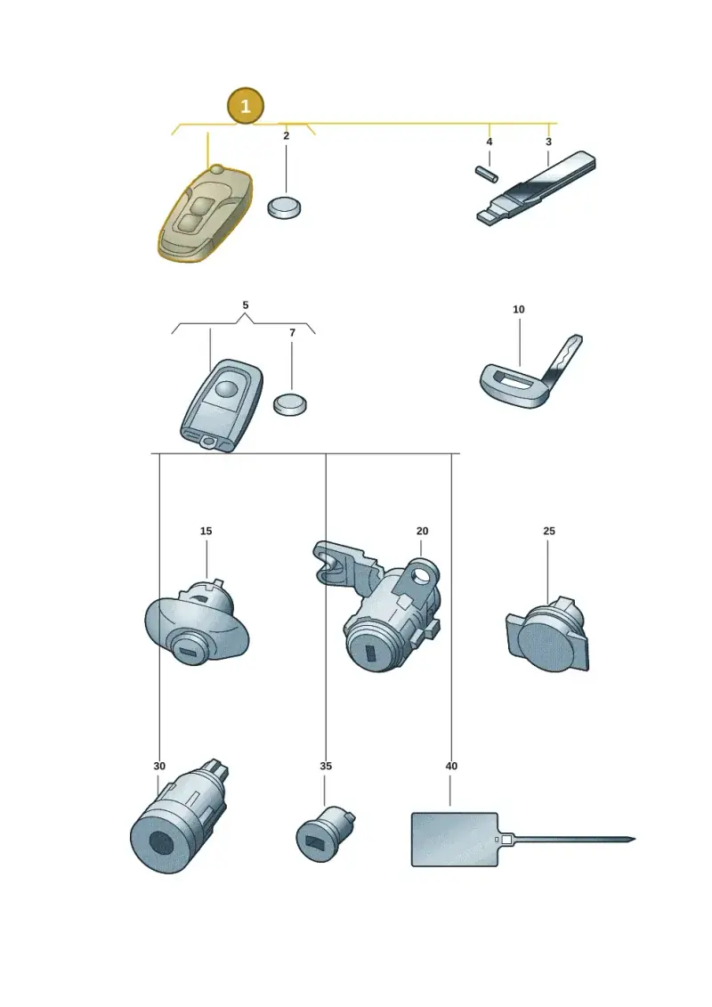 2HJ837202E Volkswagen Main Key