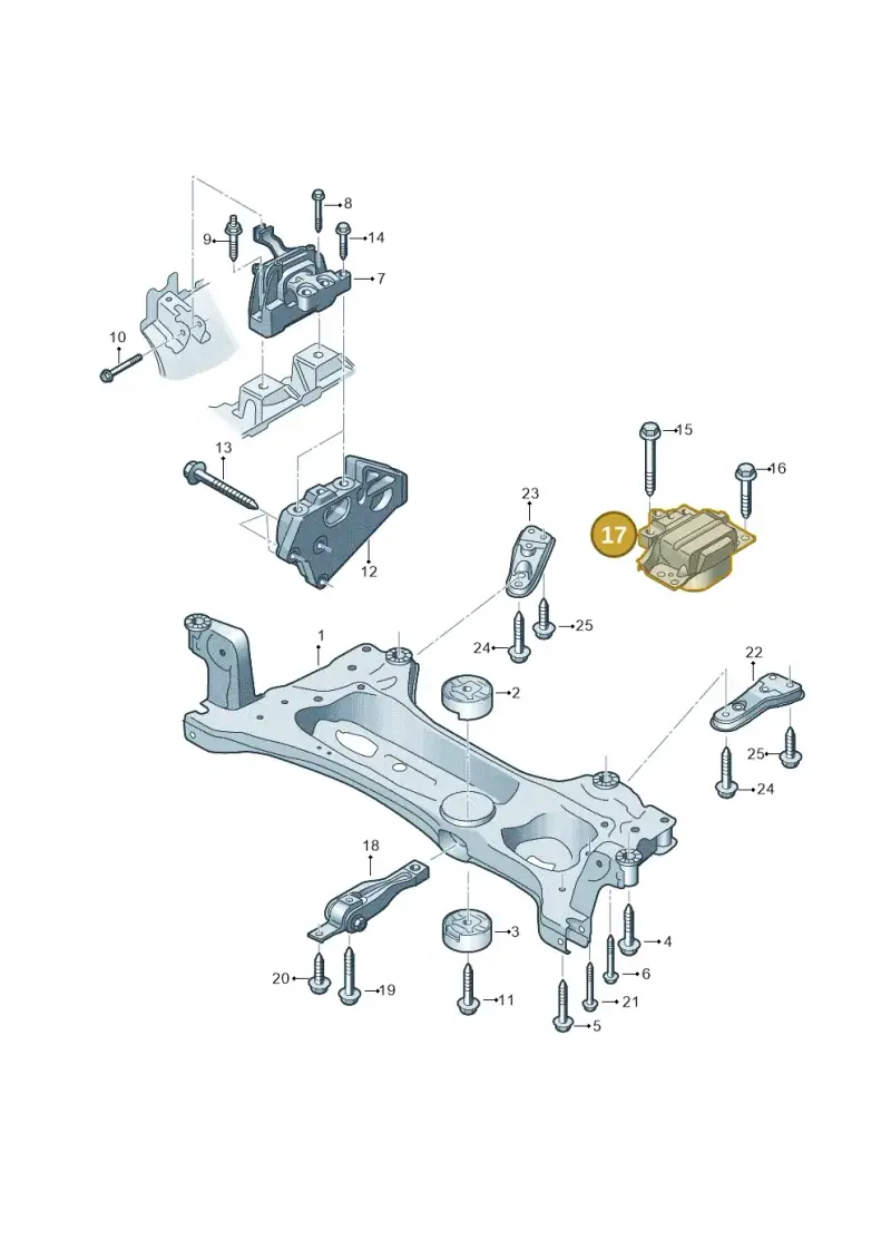 3QF199555C Volkswagen Transmission Mount