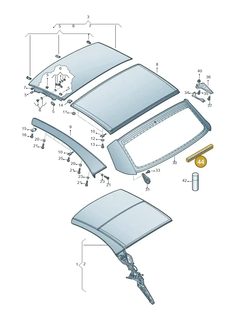 D542025A2 Volkswagen Sealing Foam Tape