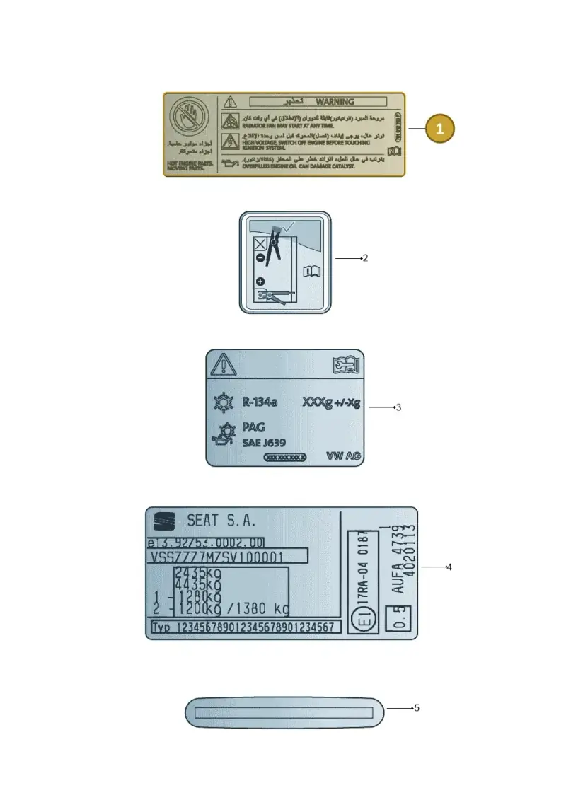 JNV010724G Volkswagen Sticker 'homologation'