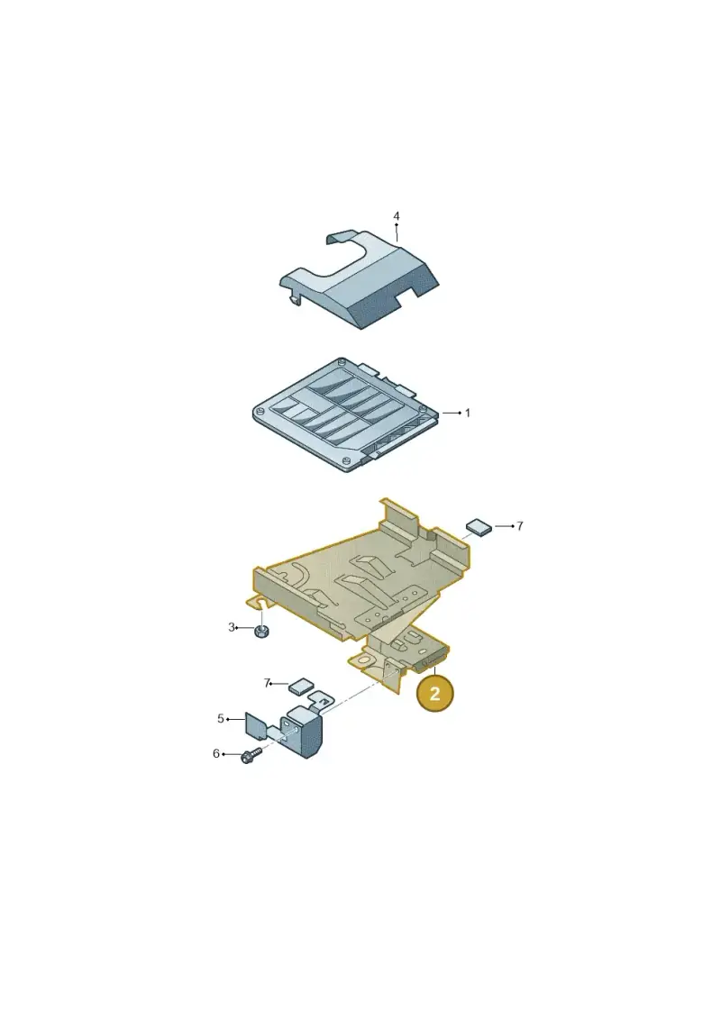 JNV035317H Volkswagen Retainer for Control Unit