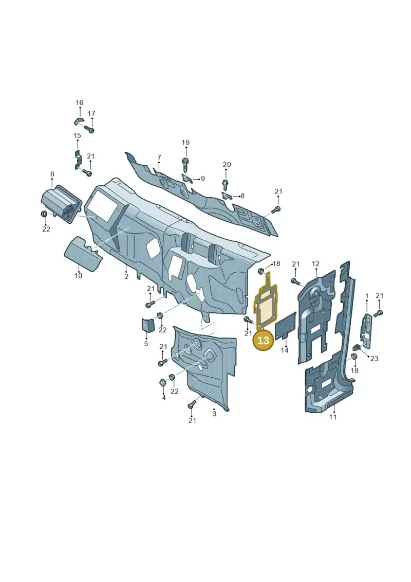 JNV809133 Volkswagen Retainer for Control Unit
