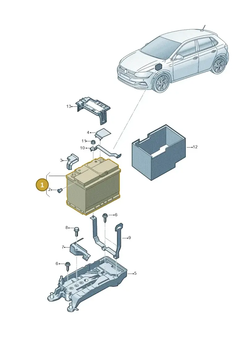 JZW915089 Volkswagen Battery