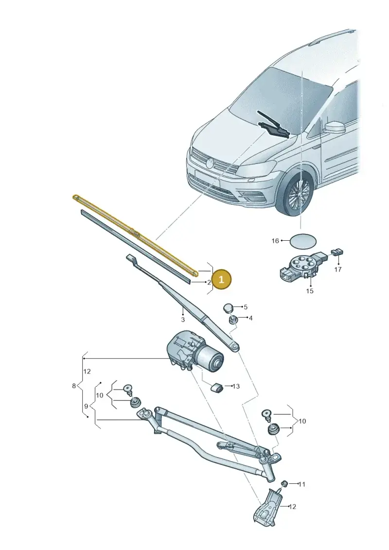 JZW998002L Volkswagen Wip Blade