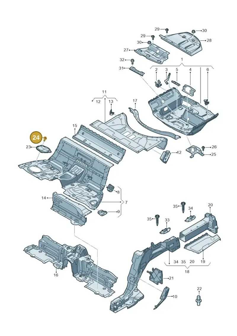 N0902985 Volkswagen Oval Head Panel Screw (Combi)
