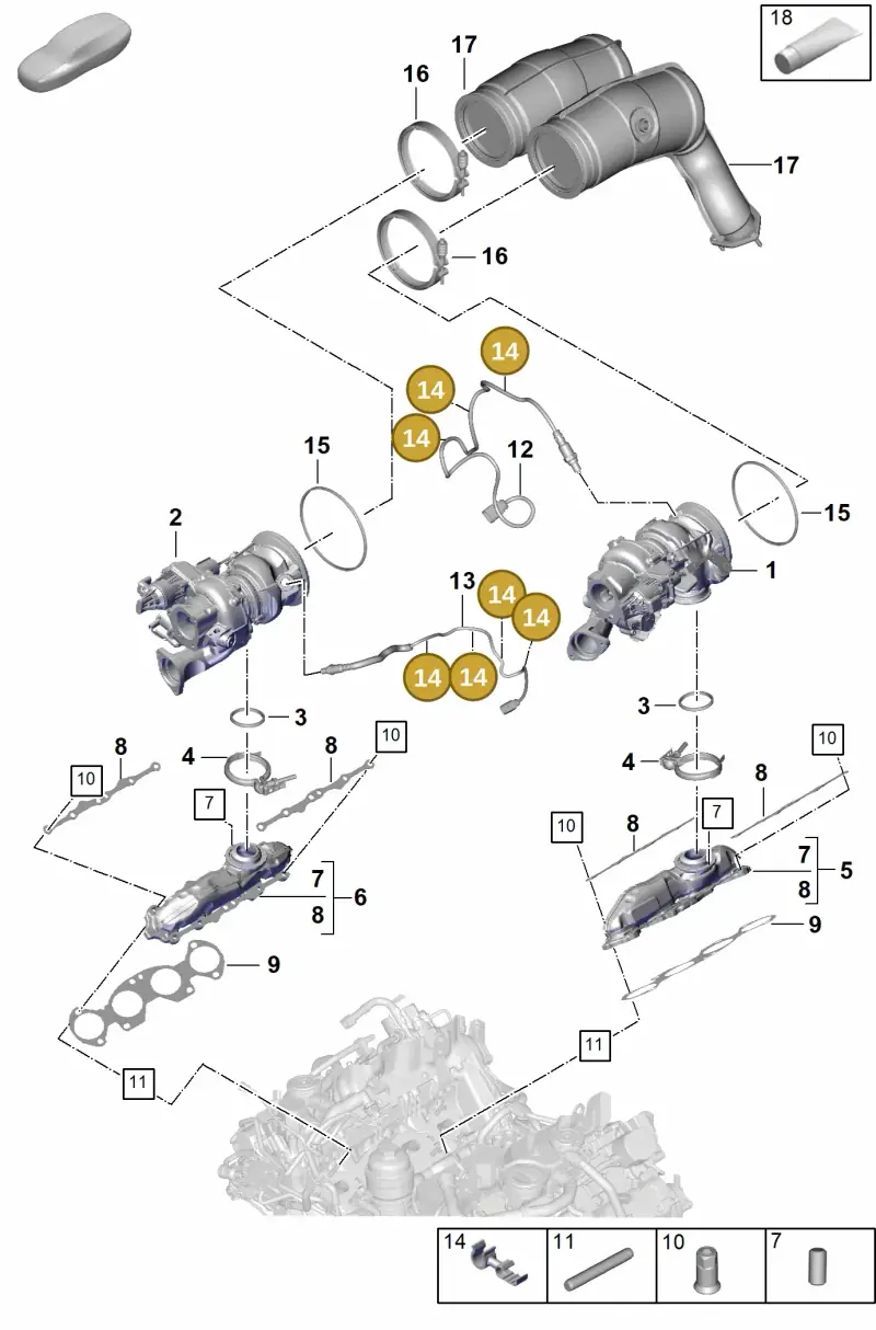 N10463002 Volkswagen Holder for Lambda Probe