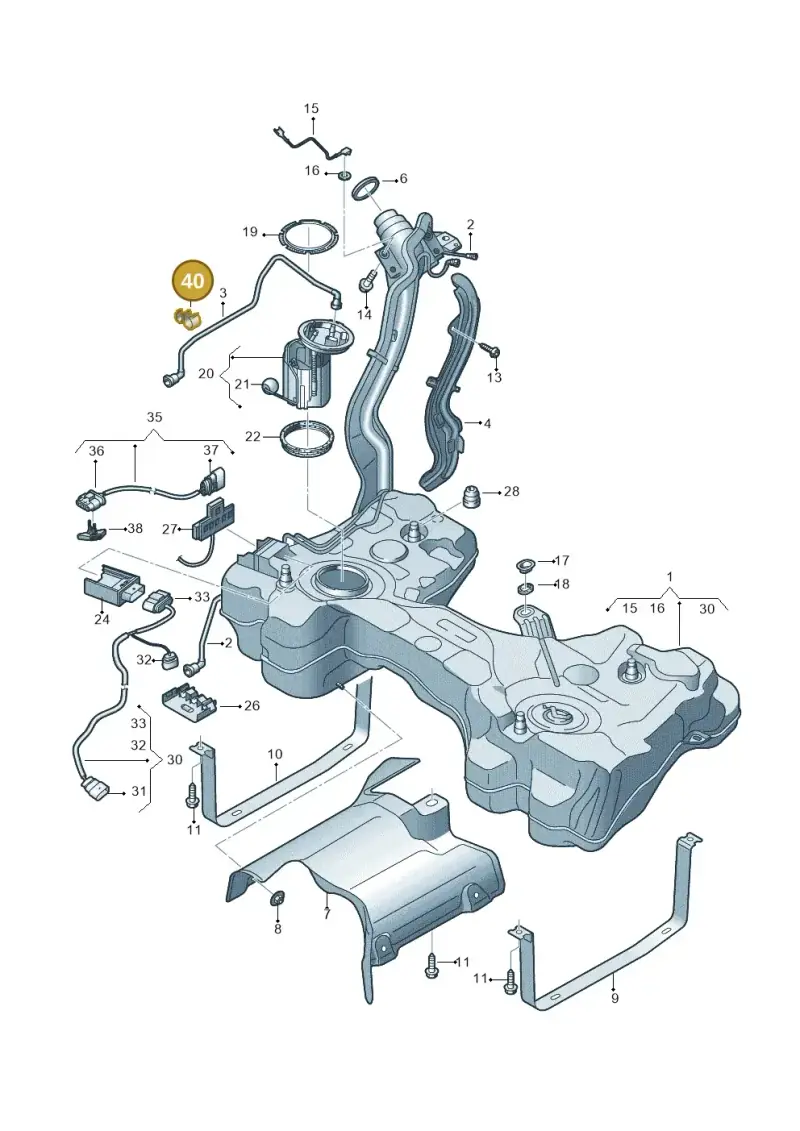 N10503001 Volkswagen Spacer Holder