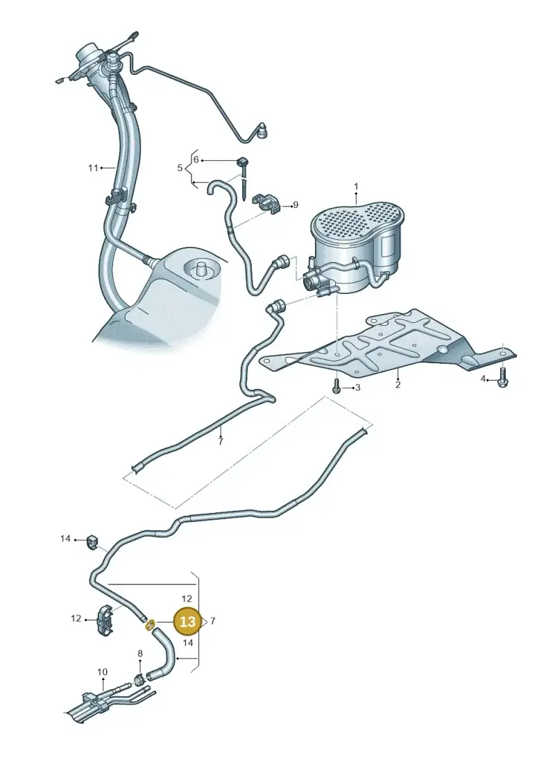 N10595801 Volkswagen Clamping
