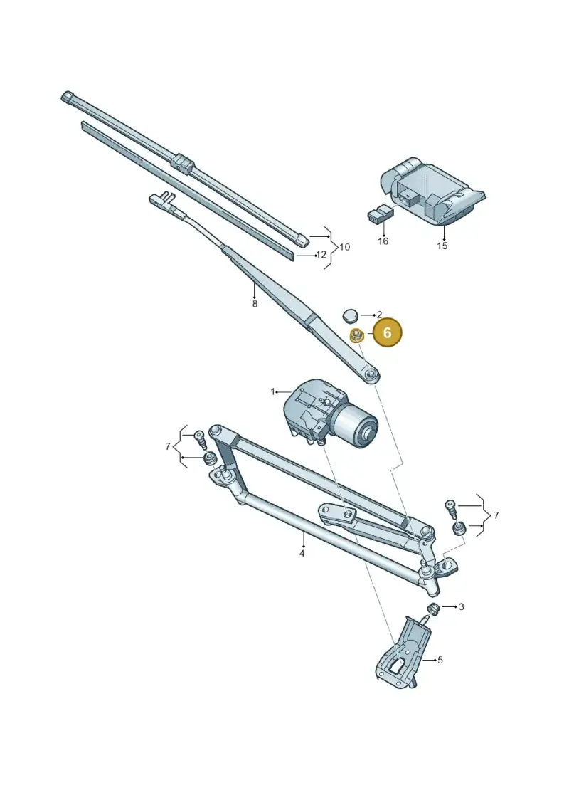 N10643101 Volkswagen Hexagon Collar Nut
