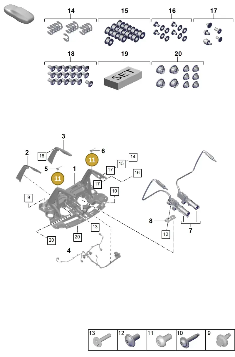 N10653901 Volkswagen Hexagon Socket Flat Head Bolt