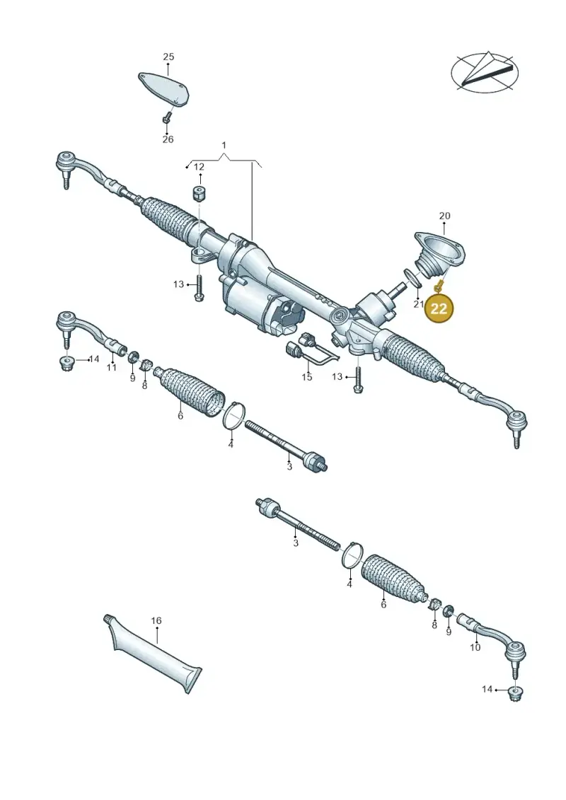 N90533003 Volkswagen Bolt Hexagon Head (Combi) Self-Locking