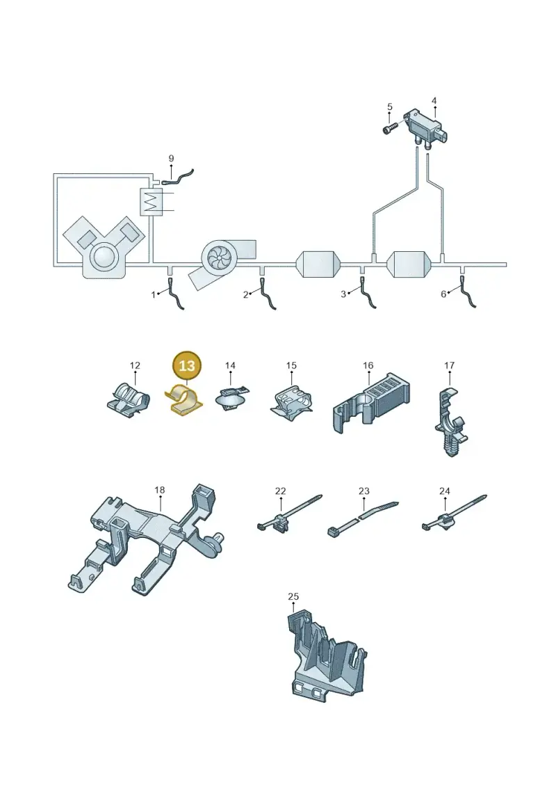 N90849301 Volkswagen Clip