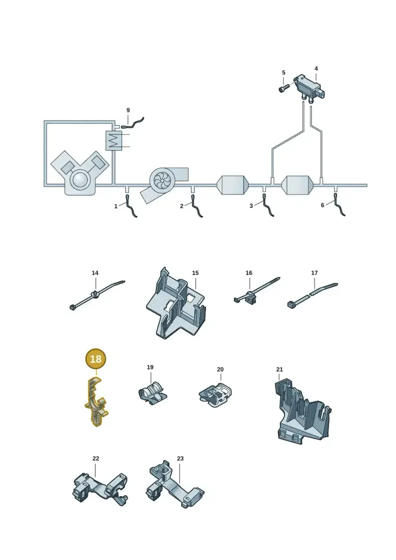 N90854901 Volkswagen Hose Bracket