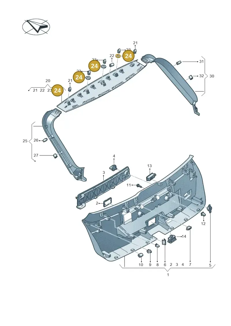 N90868902 Volkswagen Washer