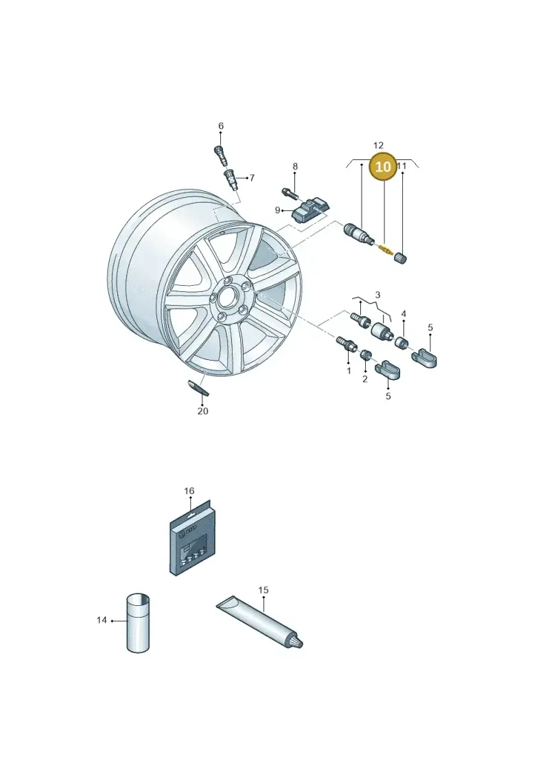 N90873301 Volkswagen Valve Insert