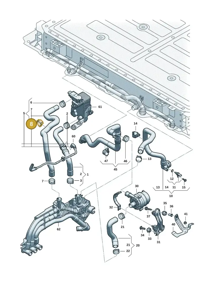 N90894701 Volkswagen Hose Bracket