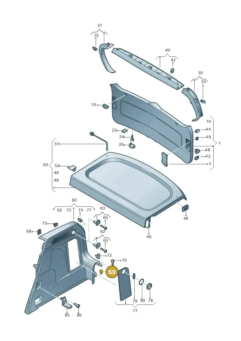 N90949801 Volkswagen Insert Nut