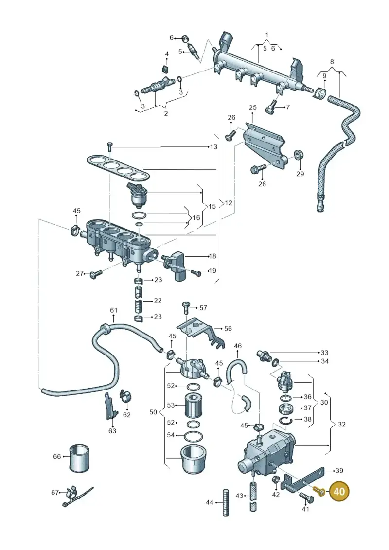N91001302 Volkswagen Bolt Hexagon Headwith Shoulder (Combi)