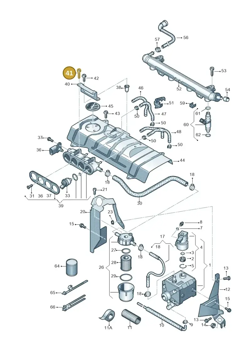 N91089602 Volkswagen Hexagon Socket Flat Head Bolt
