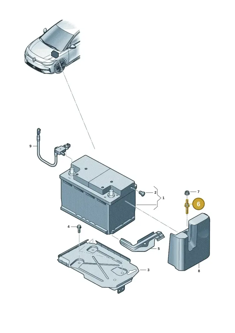 N91146201 Volkswagen 12-Point Collared Bolt