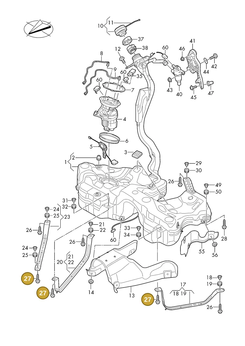 N91165402 Volkswagen Interior Serration Flange Screw