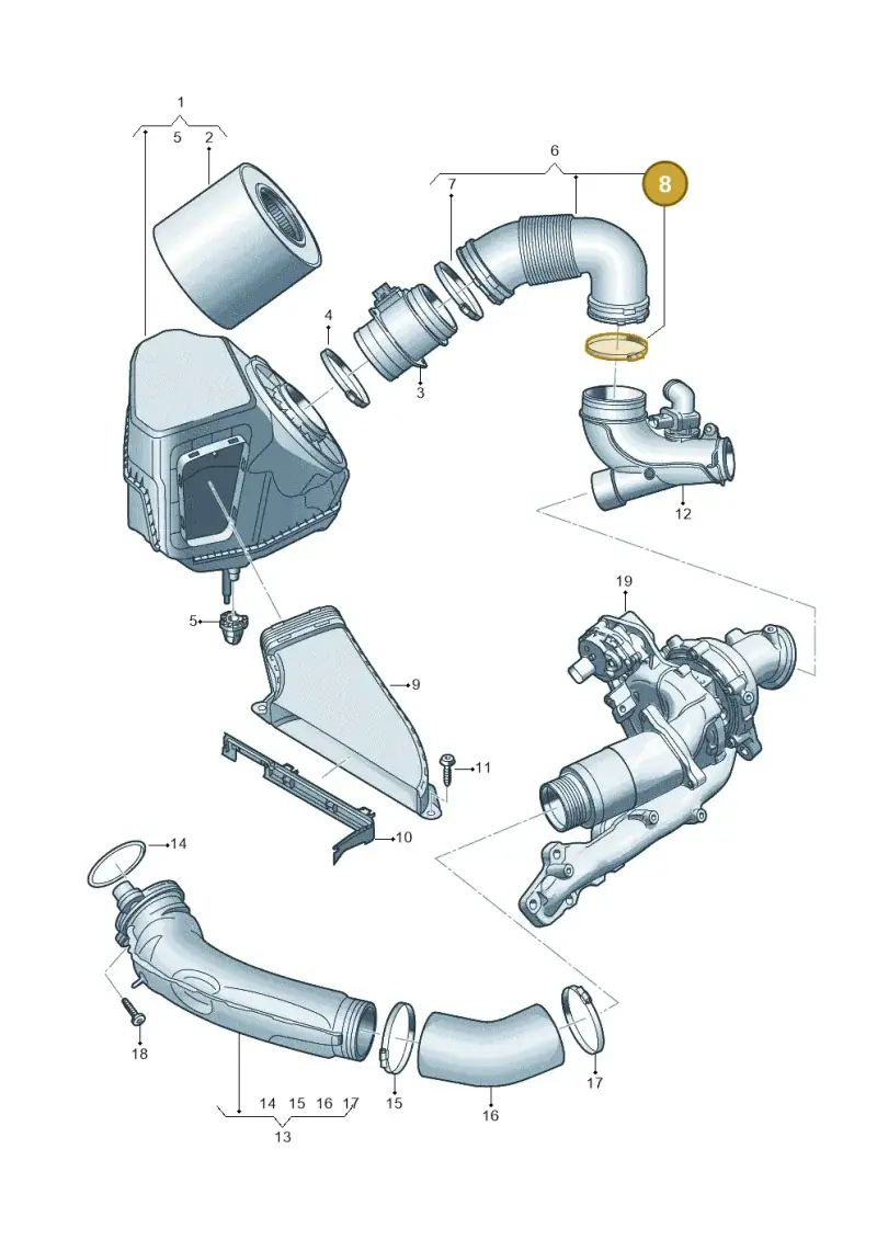 N91198801 Volkswagen Hose Clamping