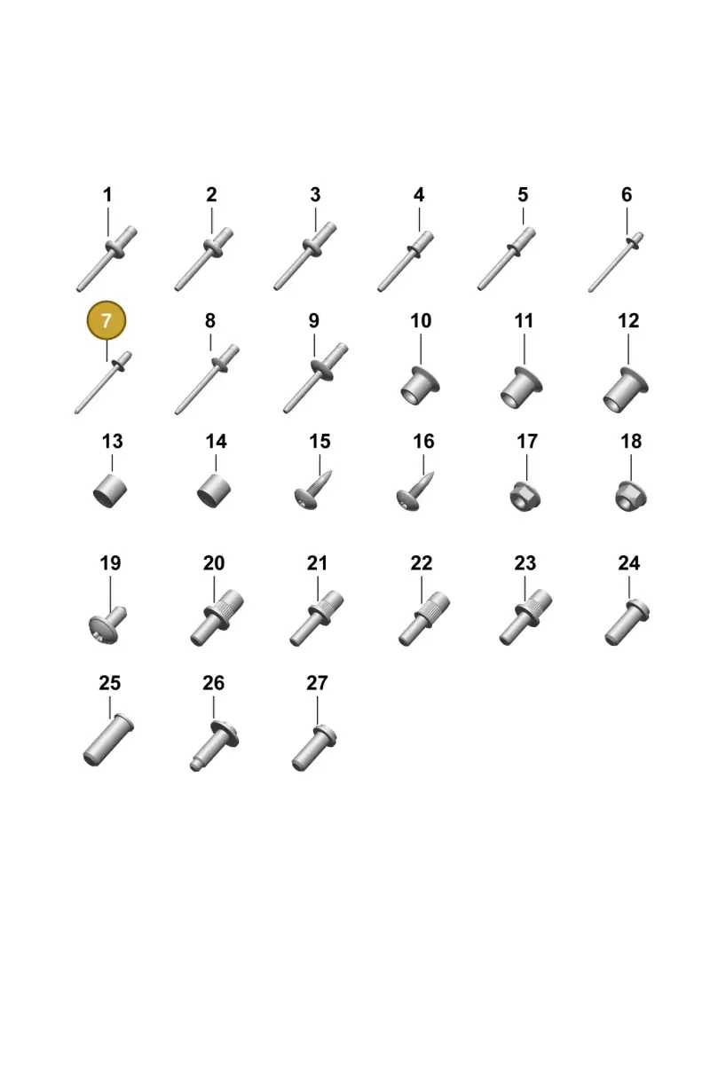 N91288502 Volkswagen Pop Rivet