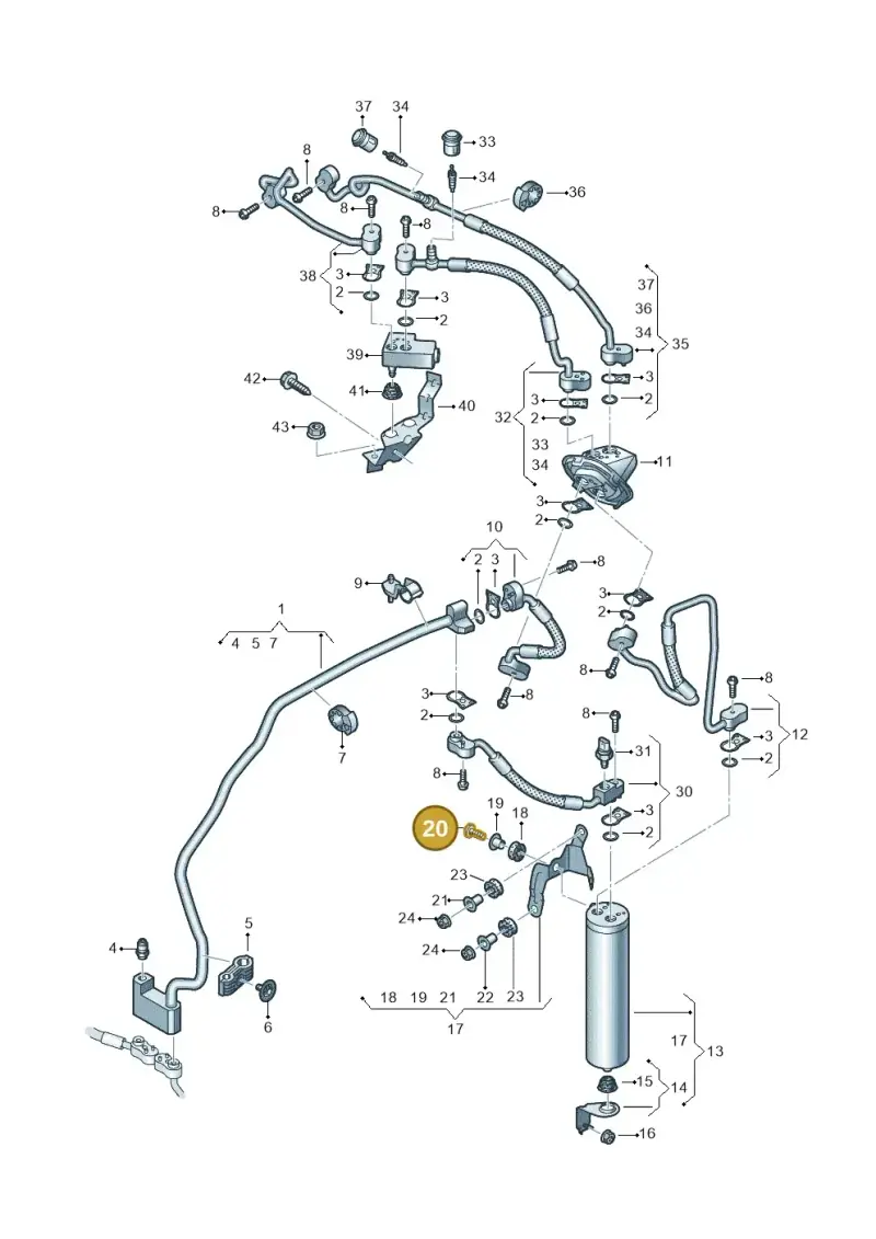 WHT000439A Volkswagen Flat Round Head Bolt