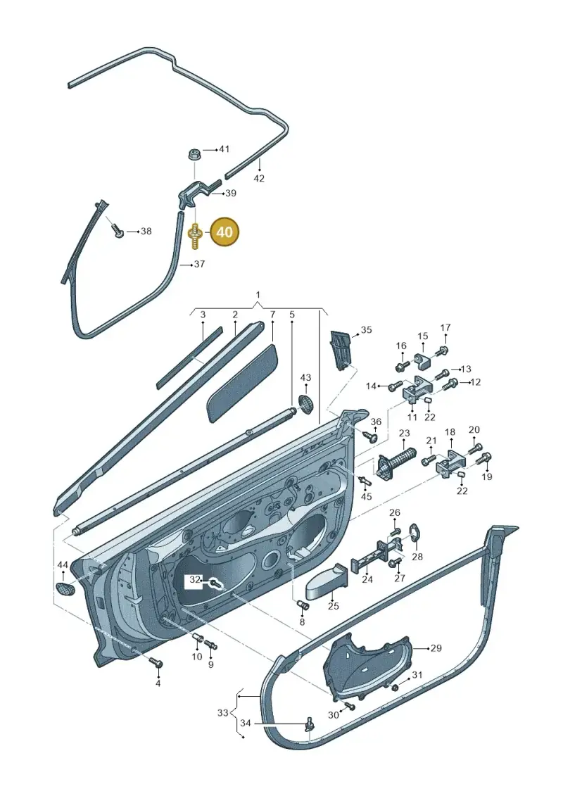 WHT001393 Volkswagen Double Collared Stud