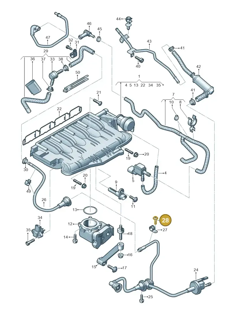 WHT001481 Volkswagen Hexagon Socket Flat Head Bolt