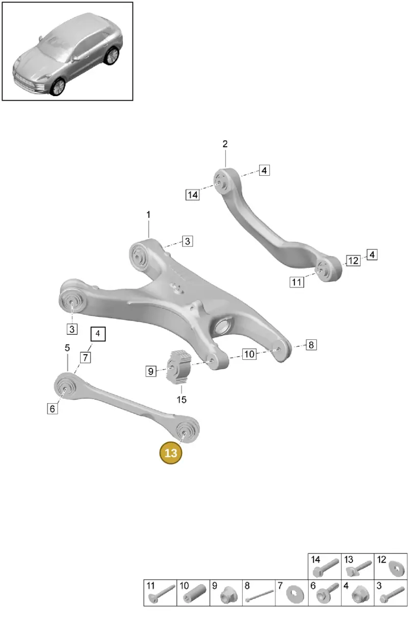 WHT002059 Volkswagen Bolt Hexagon Headwith Shoulder (Combi)