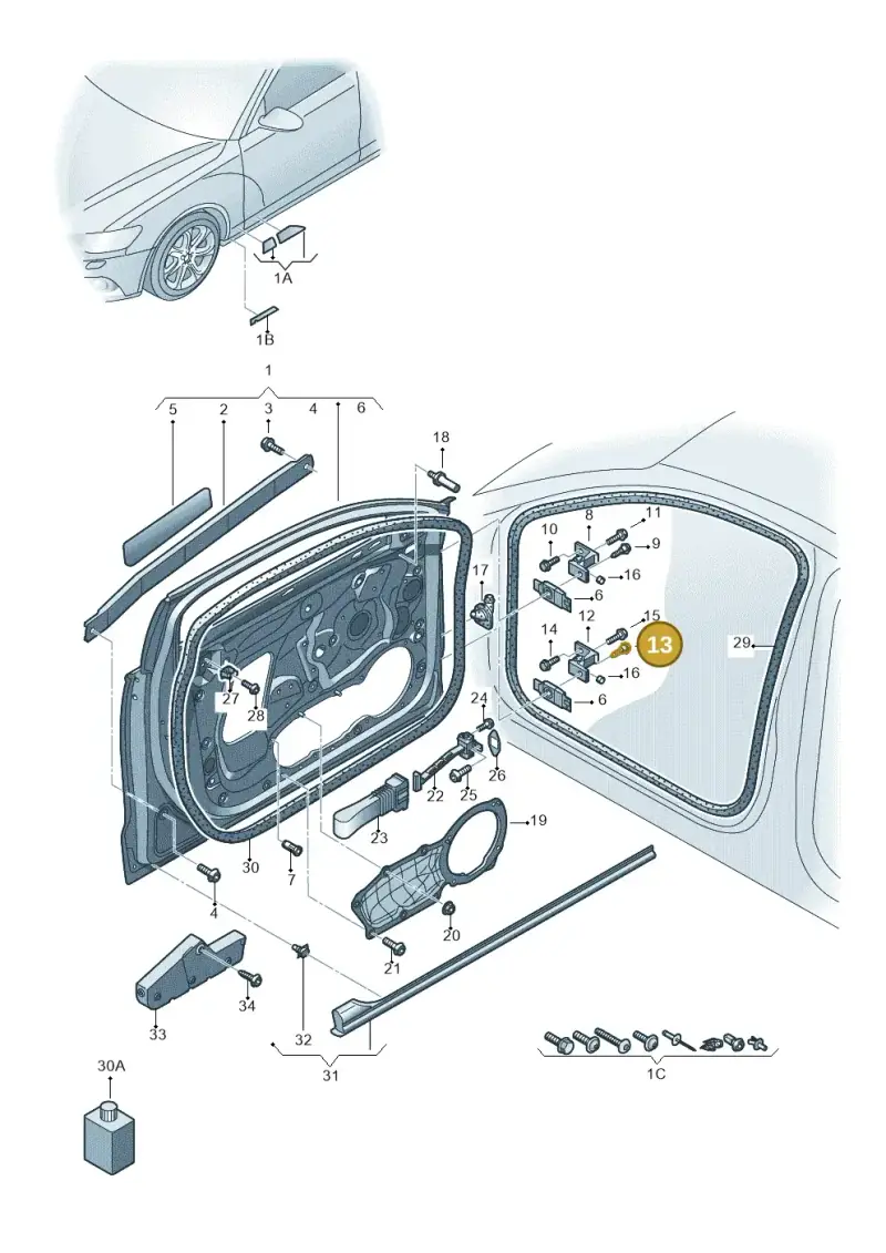 WHT002246A Volkswagen Hexagon Socket Head Locating Bolt