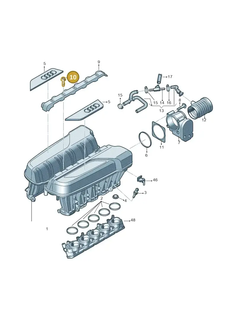 WHT003265 Volkswagen Flat Head Multi-Point Socket Bolt