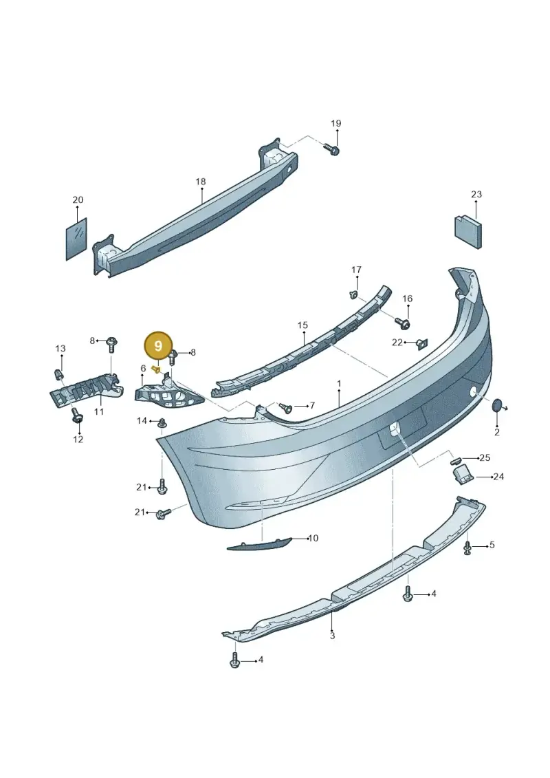 WHT003567 Volkswagen Rivetted Cap Nut