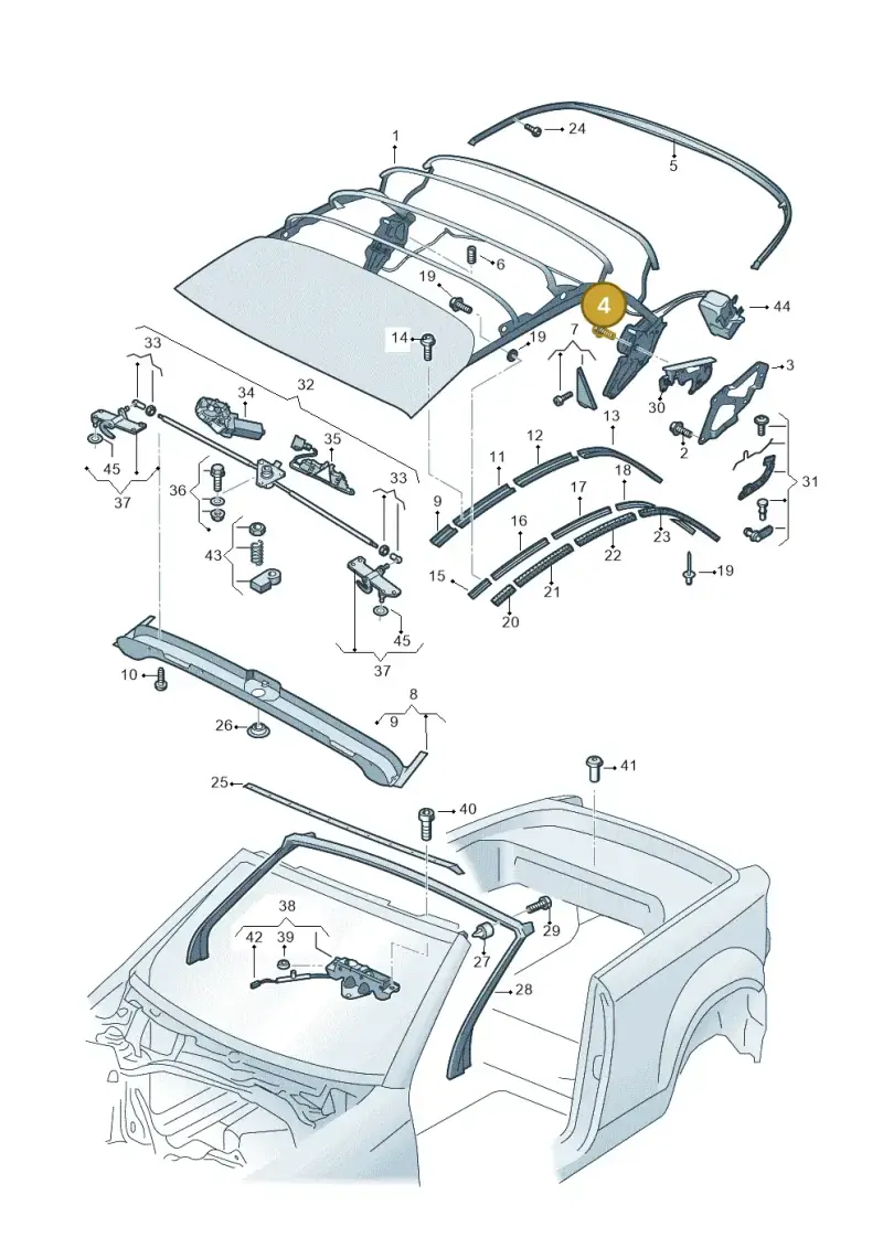 WHT004090 Volkswagen Hexagon Socket Head Collared Bolt