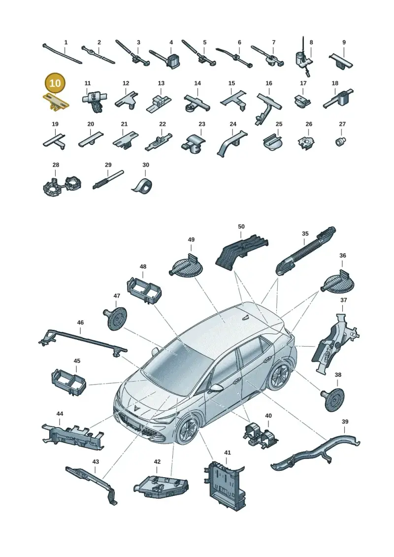 WHT004663 Volkswagen Cable Holder