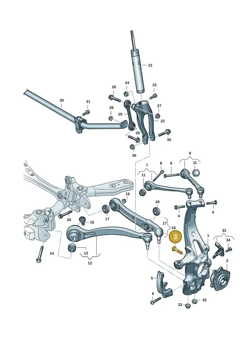 WHT004835A Volkswagen Screw with Interior Serrations