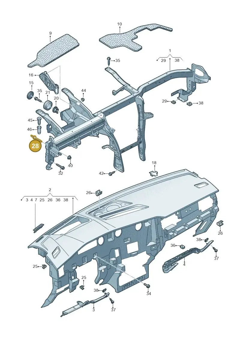 WHT004841 Volkswagen Threaded Pin