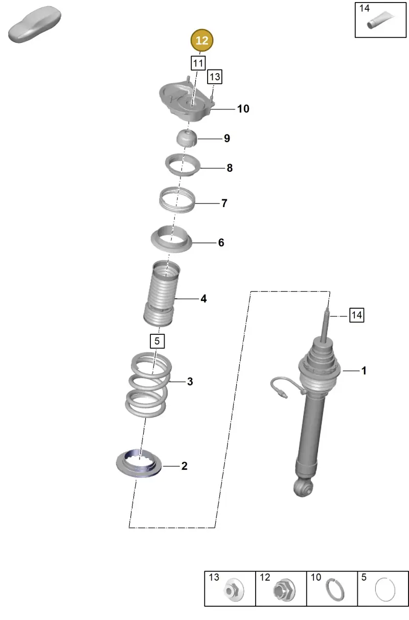 WHT004985 Volkswagen Hexagon Nut