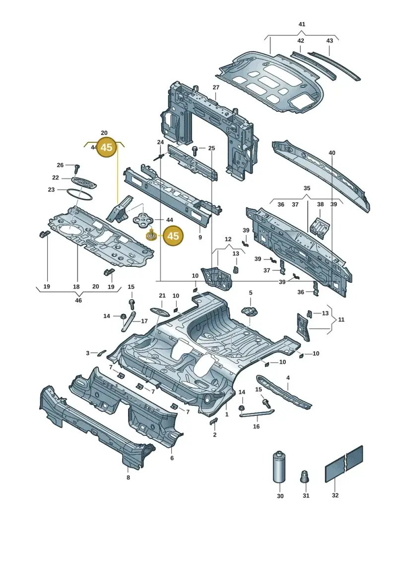 WHT005243E Volkswagen Weld Screw
